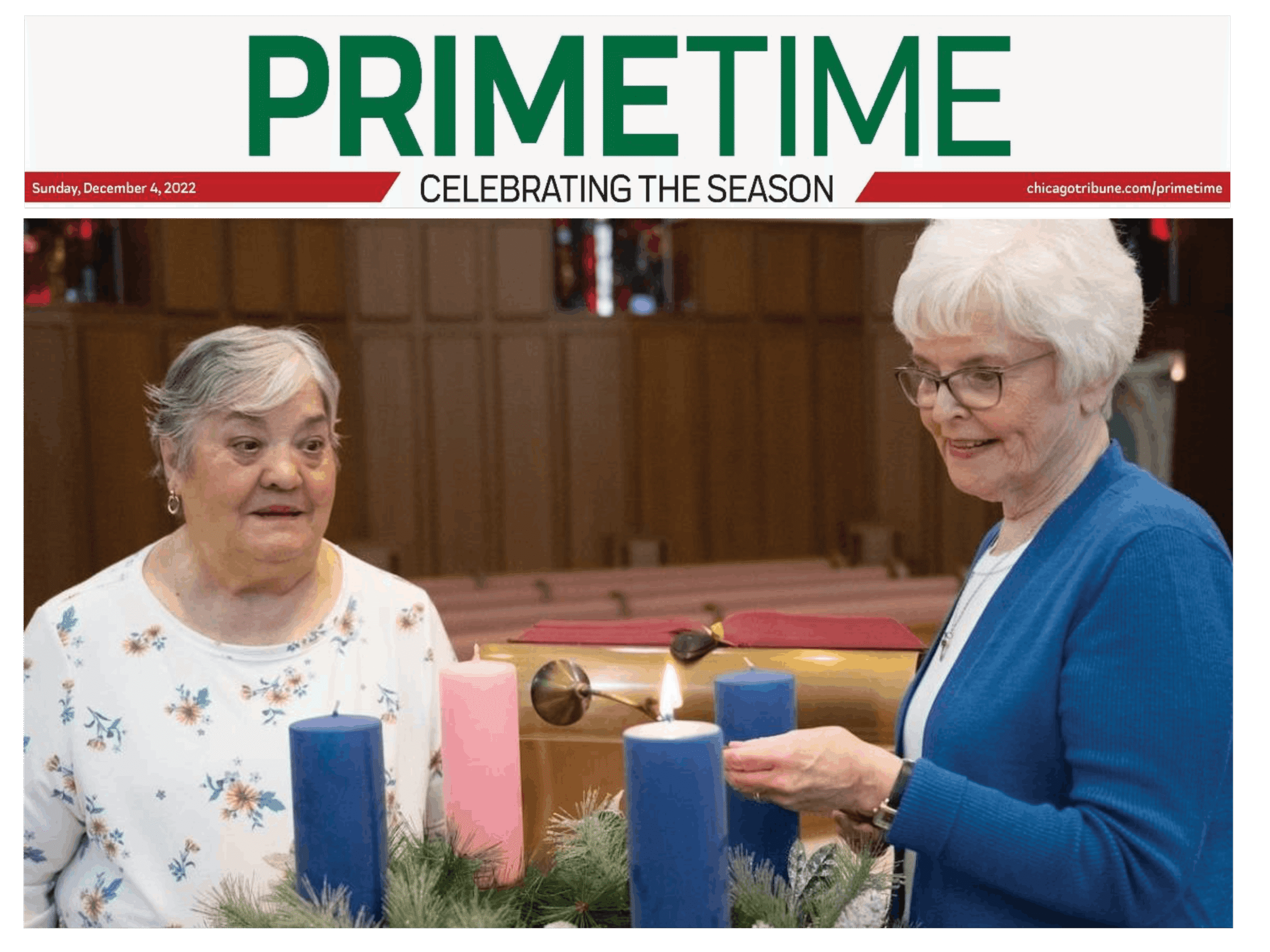 2 Mercy Circle residents lighting candles