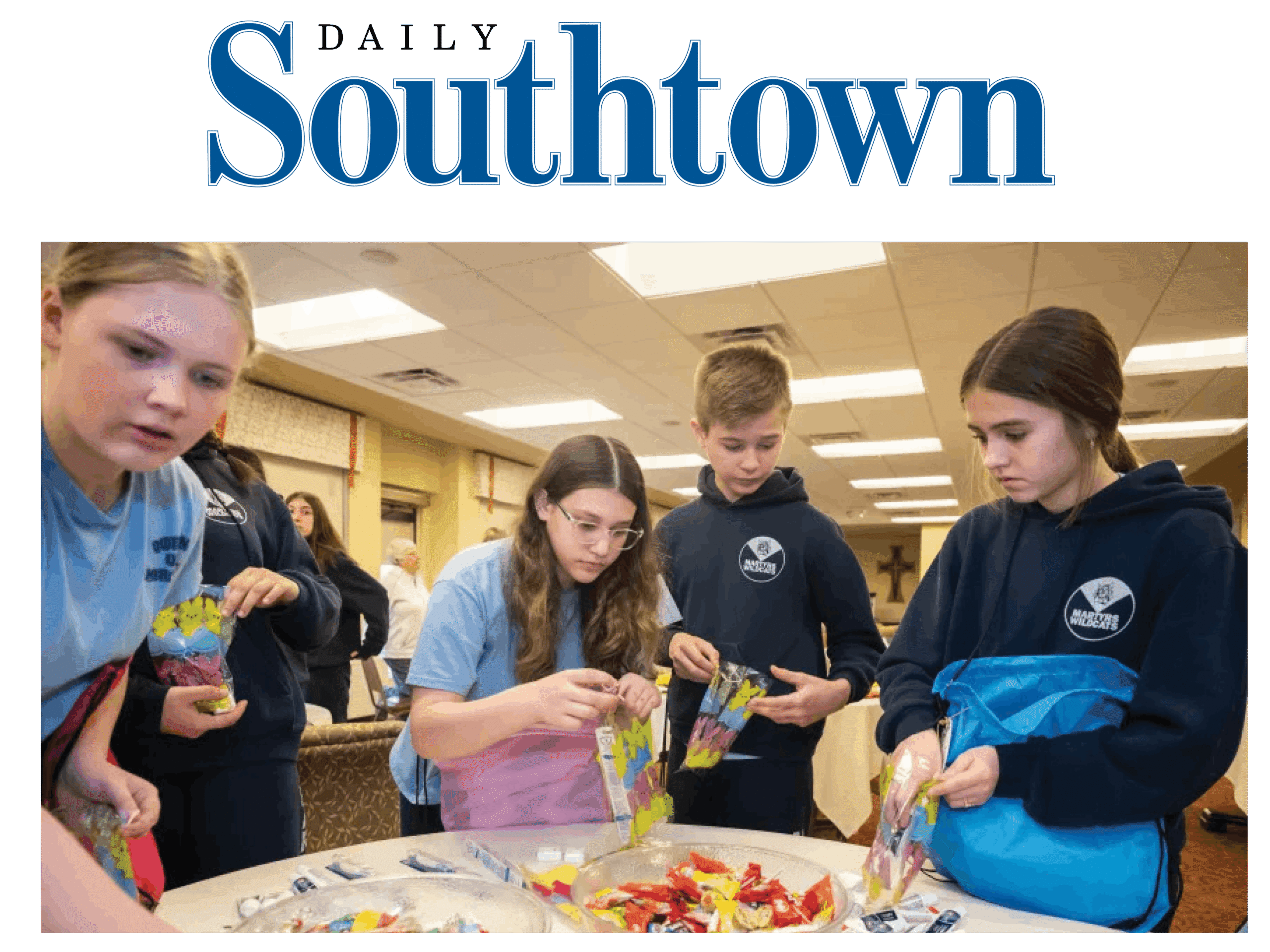 MacAuley students working on craft project