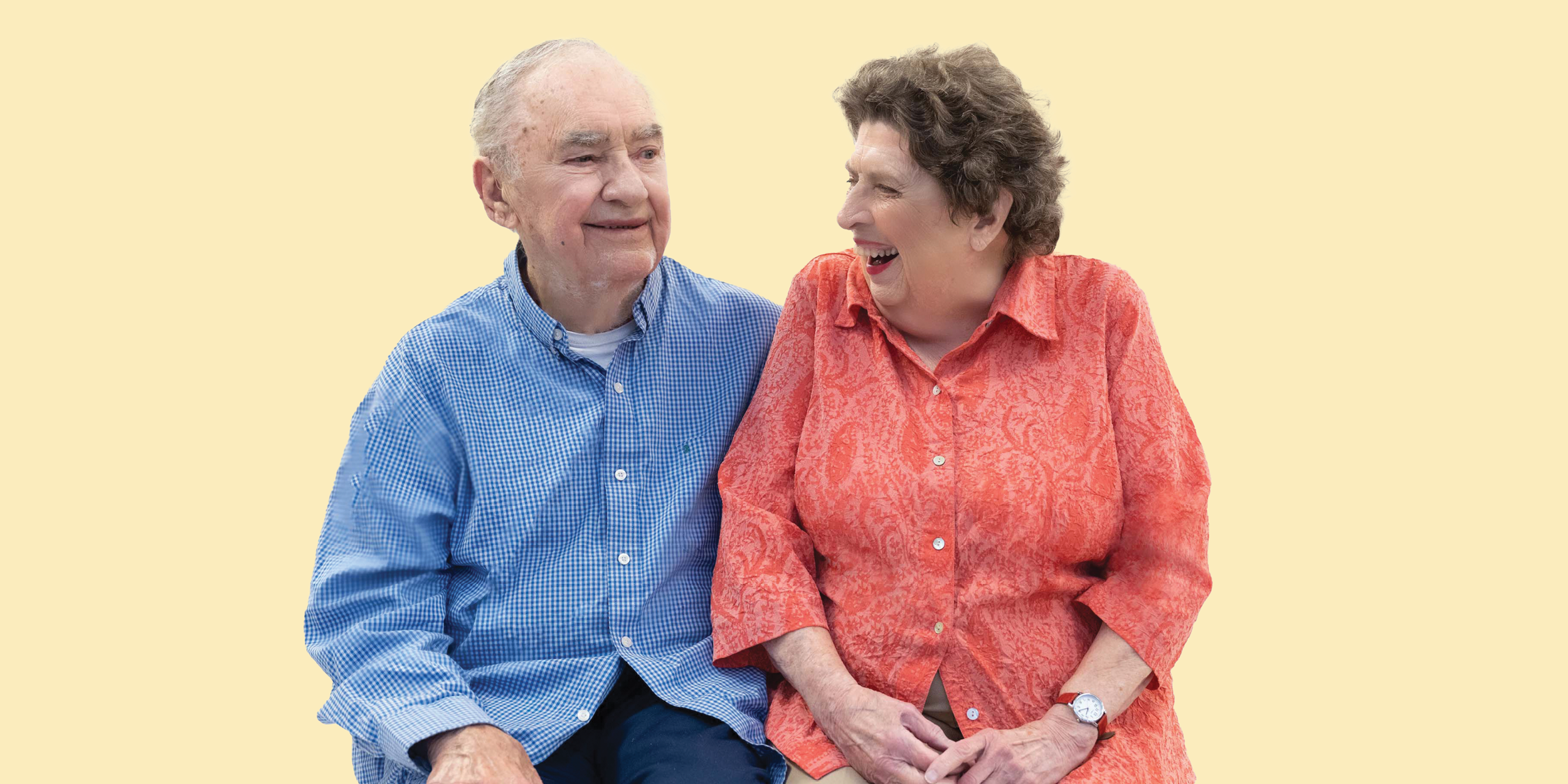 Two residents sitting together